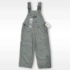 NWT OshKosh Rocket Space Gray Overalls 2T